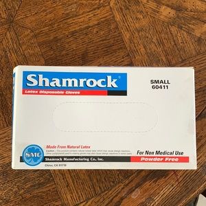 Shamrock Latex Disposable Box of 100 Gloves Sz S